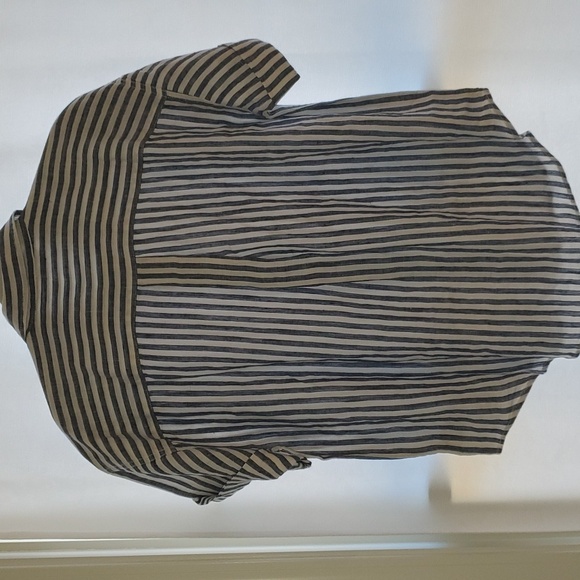 J. Crew Capitaine Linen Shirt, Blue Stripe, Size M - Picture 7 of 7